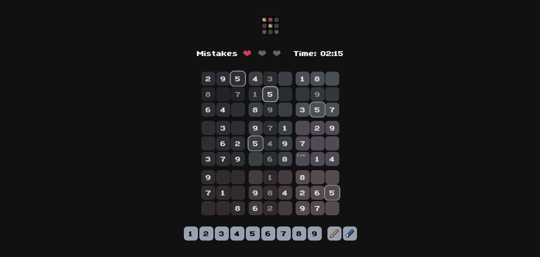 Sudoku screenshot